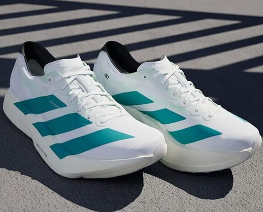 Men’s Premium White & Teal Sports Running Shoes | Lightweight
